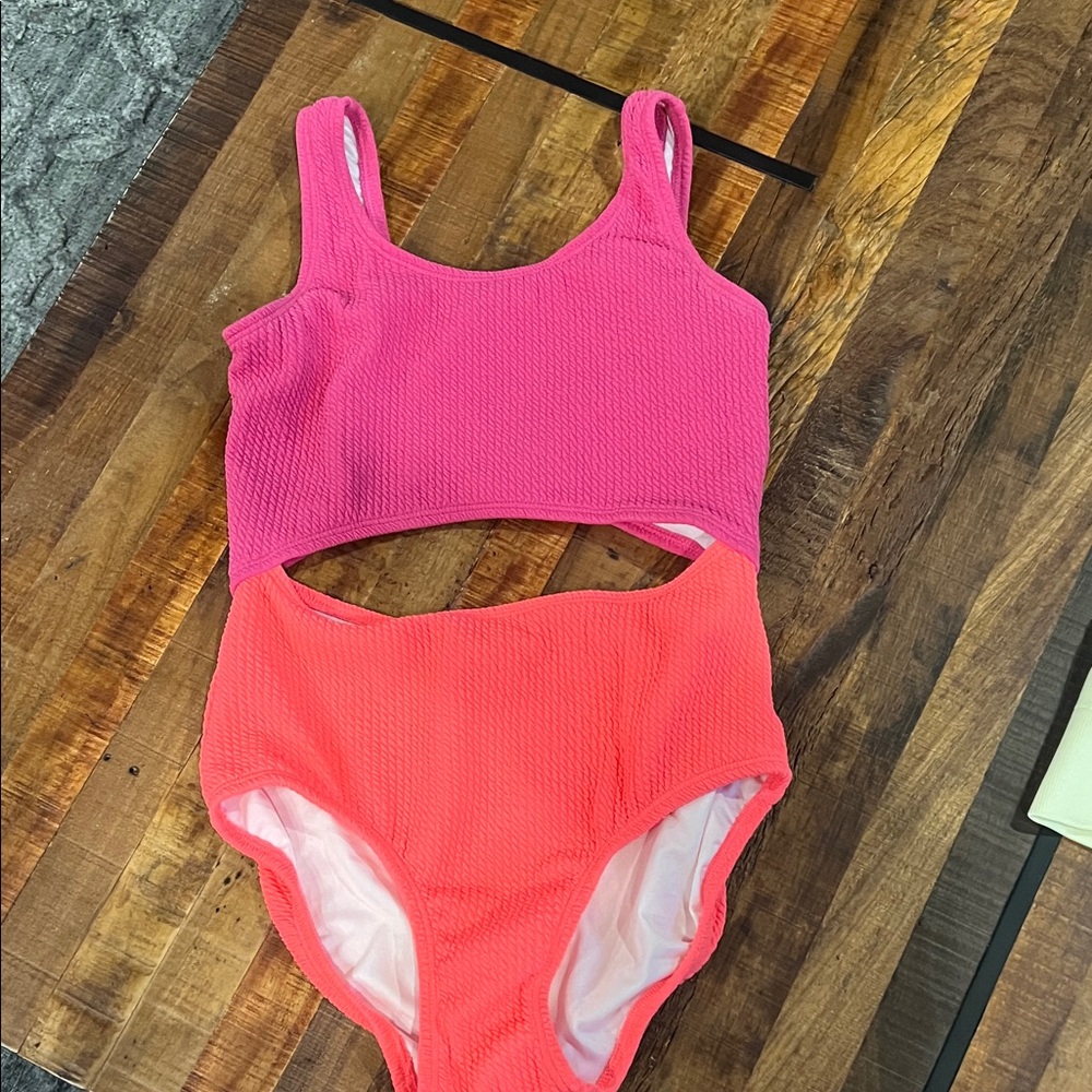 Old Navy Kids Swim One Piece - Pink and Orange